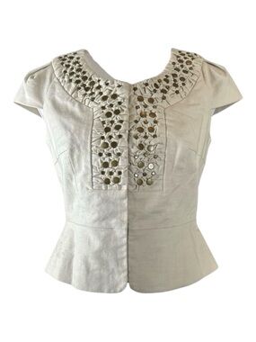 ANTHROPOLOGIE IDRA Nailhead Jacket/Vest, Size XS.